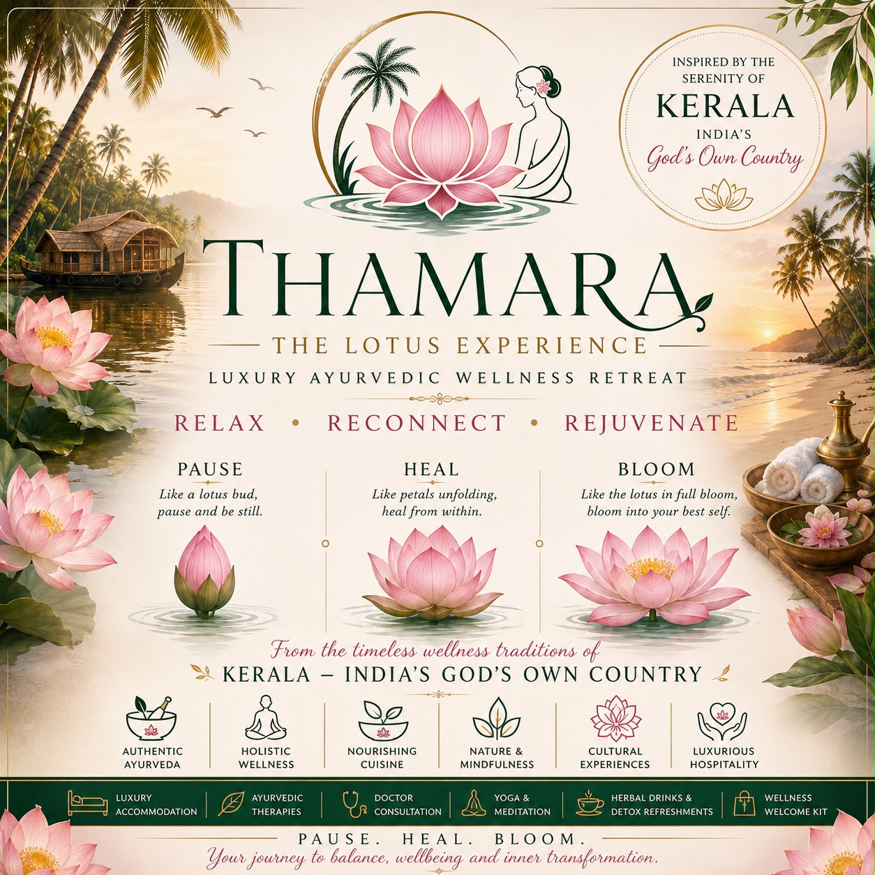 Thamara - The Lotus Experience retreat poster